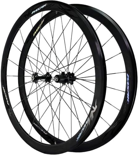KUNYOS 700C Fahrradreifen-Radsatz Mit 40 Mm Tiefen Felgen, Doppelwandigen Felgen, Vorder- Und Hinterradsatz Für Rennräder,Weiß