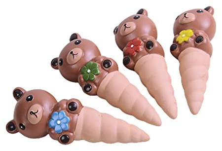 ROYJJ Automatischer Pflanzen-Tropfer mit Cartoon-Bären, Mehrzweck-Bewässerungszubehör für Kinder und Erwachsene, Blumenbewässerung, Blumentropfer, 4 Stück