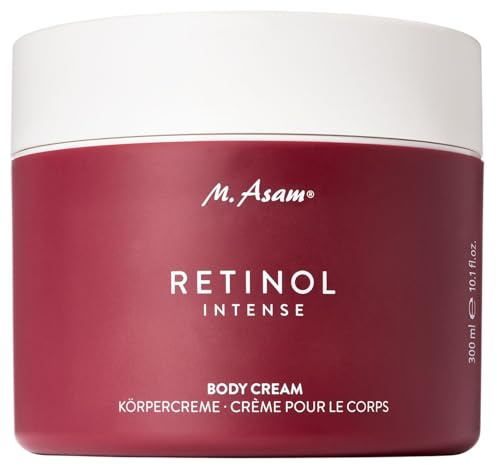 M. Asam Retinol Intense Körpercreme (300ml) | Pflegende Retinol Creme mit Jojobaöl, reichhaltige Bodylotion für trockene Haut, regenerierende Skin Care