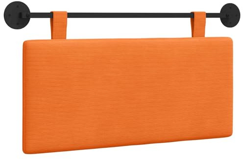 vidaXL Hängendes Kopfteil Cordstoff, Moderner rechteckiger Wand-Kopfteil, weich gepolstert, verstellbare Rückenlehne, platzsparender Bett-Zubehör