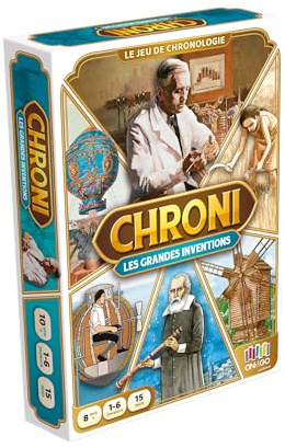 Blackrock Games CHRONI - The Great Inventions - on The Go Editions brädspel - berättelse brädspel - 1 till 6 spelare - från 10 år - andra teman finns - lär dig genom att ha kul