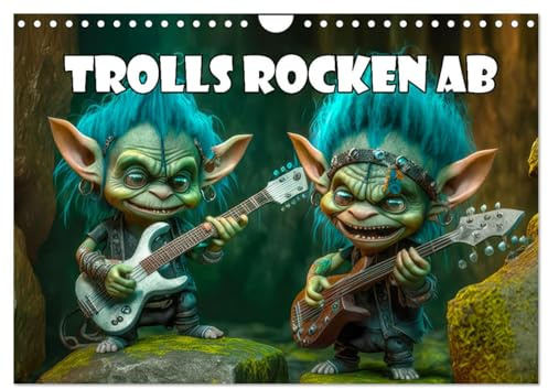 Trolls rocken ab (Wandkalender 2026 DIN A4 quer), CALVENDO Monatskalender: Kobolde machen Musik (CALVENDO Spass)