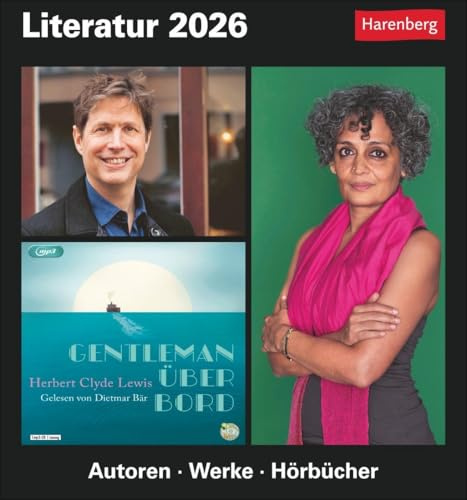 Literatur Tagesabreißkalender 2026 - Kulturkalender - Autoren, Werke, Hörbücher: Tischkalender für jeden Tag mit den Größen der Literatur. ... Abreißen mit Literatur-Quiz für Bibliophile
