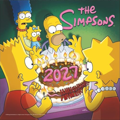 The Simpsons Broschurkalender 2027: Wandplaner für alle Dates mit Homer, Marge und Co. Tolle Bilder aus der beliebten TV-Serie im Format 30,5 x 30,5 cm (geöffnet 30,5 x 61 cm)