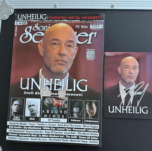 Unheilig signierte Fotokarte + Sonic Seducer 03/2026 Liebe Glaube Monster: Unheilig - Liebe Glaube Monster - exklusive SIGNIERTE Fotokarte + Sonic ... persönlicher Titelstory mit exklusiven Fotos
