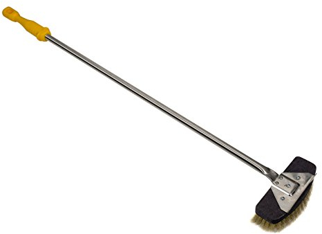 Lilly Codroipo Venezia Spazzola con Raschietto, Acciaio, Cm 90, Ottone, Bianco