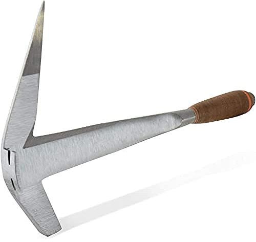 Marteau Modèle Français, Gaucher - Marteau forgé main - Manche en cuir - Tire-clous - Poli