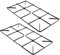 Spares2go cacerola apoyo rejilla para nuevo World Horno Cocina Soporte de cocina de gas (2 unidades, 450 mm x 245 mm, tamaño grande)