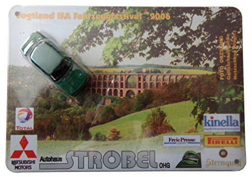 Vogtland IFA Fahrzeugfestival Nr.10 - Fahrzeugfestival 2006 - Wartburg - DDR Pkw auf Blechschild 16 x 11,5 cm