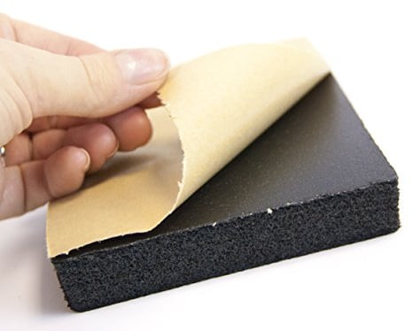 20mm Black Closed Cell Foam Sound Proofing Deadening Insulation Material 1m x 1m