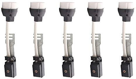 GU10 Lampenfassung,ELINKUME GU10 Lampenfüße Sockel,mit Kabel und Isolierter Anschlussdose 2A 250V Hochtemperaturbeständig LED Lampe und Halogenlampen Fassungen Verbinder,5er Set