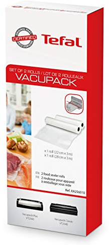 TEFAL Lots de 2 rouleaux Vacupack / Fresh Lock Réutilisables XA256010