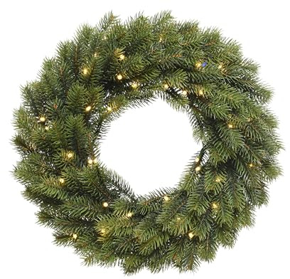 Kaemingk Adventskranz, Ø 40cm, 49 LED, Timerfunktion, Tannenkranz,