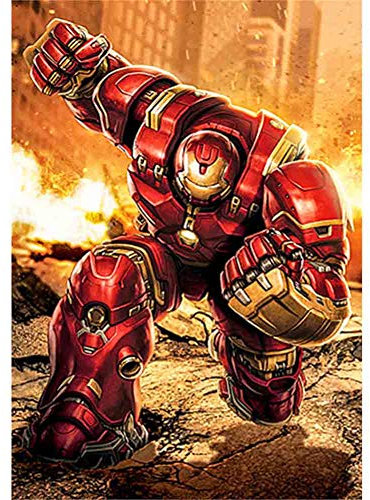 Better Selection DIY 5D Diamond Art Kits Full Drill, Iron Man Hulkbuster Rhinestone Crystal Embroidery Pictures Cross Stitch for Home Wall Decoration 11.81x15.75 inch