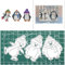 tailor13me 3 Stück Pinguin Stanzschablone Stanzform, Metall Stanzbögen Stanze Stanzrahmen Schablone zur Scrapbooking Karten Tischkarten Geburtstag Silber
