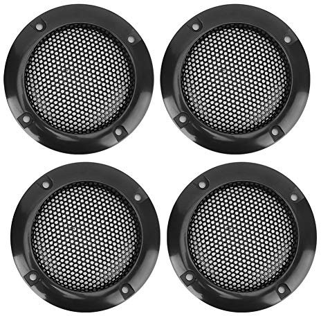 4pcs Rejilla de Altavoz de o Rejilla de o Decorativa Protectora Rejilla de Malla 2 Pulgadas(Negro)