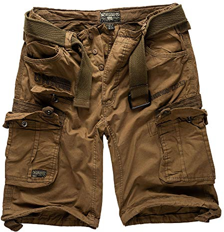 Geographical Norway Cargo Shorts Hunter mit UD Bandana Kaki -M -