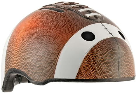 Crazy Safety Casco da bicicletta per bambini | Casco per bambini 2-7 anni per bicicletta, skateboard, bici da corsa, monopattino, pattine, hoverboard | Casco da calcio 3D leggero e regolabile 49-55 cm