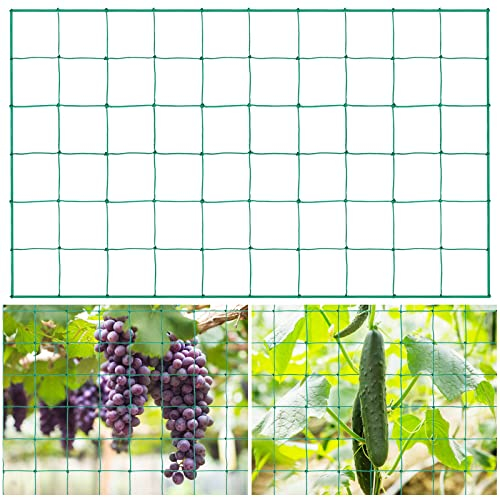 Rete per tralicci, 1,8 x 3,6 m, per cetrioli, per cetrioli, piante rampicanti