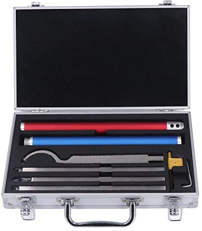 8-teiliges Hartmetall-Drehwerkzeug-Set Hartmetall-Drechselwerkzeuge mit Aufbewahrungsbox (2 Griffe, 4 Werkzeugleisten, 2 Schraubenschlüssel)