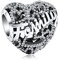 H.ZHENYUE Jewelry Family & Heart Charm Beads fit Bracelet Necklace for Woman Girls,925 Sterling Silver Pendant Beads with Cubic Zirconia,Happy Birthday Christmas Halloween Valentine's Day Gifts