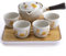lachineuse – Juego de té japonés con gato Kawaii – con tetera, 4 tazas de porcelana, bandeja y bolsa de transporte – Idea de regalo japonés lindo – Vajilla asiática