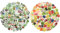 NATONDI Früchte & Blumen Sticker Set für Kinder & Erwachsene (100 Stück) - Coole & lustige Vinyl Sticker für Jungen & Mädchen - wasserfeste Aufkleber für Laptop, Notebook, Tagebuch, Journal & Brotbox