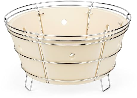 only fire Charcoal Firebox Set, Stainless Steel Charcoal Ash Basket with Heat Deflector for Char-Griller Akorn Kamado Kooker Charcoal Grill