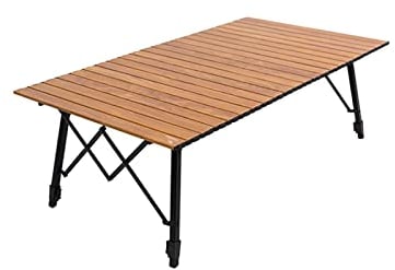 AVLUZ Tragbarer Outdoor-Campingtisch, leichte Aluminium-Klapptische mit Teleskopbeinen, Faltbarer Tisch for Camping-Picknick-Strand-BBQ-Kochen (Color : B, Size : 127 * 70 * 43/64cm)