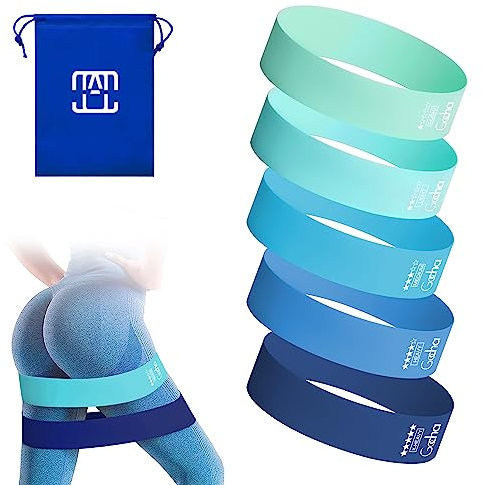 GOCHA Gadgets, Resistance Loop Stretching Bands, Fitness Elastic Bands mit verschiedenen Stärkestufen für Training, Gym Workout, Yoga, Übung - 5 Stück (Blau Set)