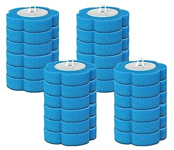 24 PCS Disposable Toilet Brush Replacement Head, Disposable Toilet Wand Refill Heads, Disposable Replacement Head for Toilet Cleaner Wand