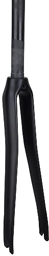 LHHL 700c Vélo De Route T 700 Fibre De Carbone Fourches Rigides 1-1/8 Frein À Disque Fourche À Vélo QR 9X100mm sans Filetage Tube Droit Fourches Avant (Color : Black Matte, Size : 700c)