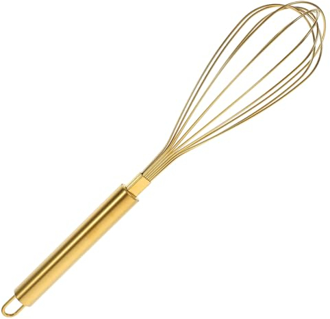 Whisk Hand Hand Tools Hand Egg Supply Manual Egg Cake Tools Kitchen Egg Mixer Gold Kitchen Beaters Kitchen Egg Egg Scramble Stainless Steel Metal