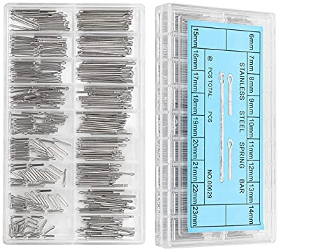 360PCS Uhr Pin Edelstahl Hand Feder Bar 18 Verschiedene Größen 6-23mm Uhr Splinte Armband Link Splint Reparatur Teile
