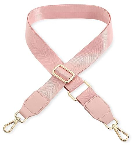 Schultergurt für Handtasche Laptoptasche - Rosa [Metallfarbe: Gold] - Länge verstellbar 89-142 cm - Breite 3,8 cm - Ersatz Gurt Band Schulterriemen Strap Umhängegurt für Laptoptasche