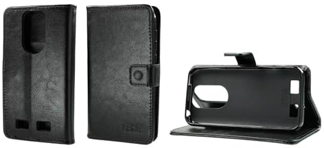 caseroxx Bookstyle Handytasche für Emporia Smart 5 Mini in schwarz – Klapphülle aus Kunstleder mit Kreditkartenfächern, Magnetverschluss, Standfunktion & Rundumschutz für Display und Gehäuse