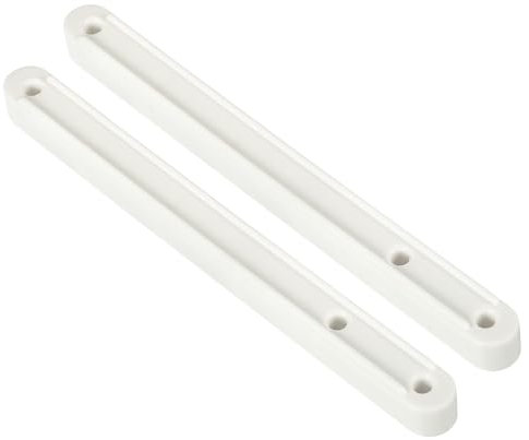 sourcing map Drawer Slides, 2Pcs 180mm - Plastic Drawer Rails, Side Mounted Grooved Guide Rails for Cabinet Drawers Bedside Tables Wardrobe Dressers (White)