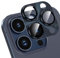HWeggo for iPhone 15 Pro/iPhone 15 Pro Max Camera Lens Protector 9H Tempered Glass Camera Cover All-in-one Aluminum Alloy Metal Anti-Scratch Case Friendly,Blue
