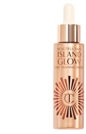 Charlotte Tilbury Beautiful Skin Tanning Drops - Body & Face Bronzing Drops Enriched with Hyaluronic Acid for Long-Lasting Hydration - Leaves Skin with a Natural, Radiant Glow - Fair/Medium