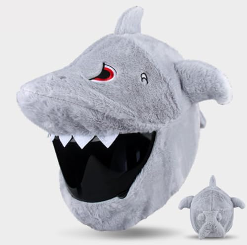 ShkitAelling Helmabdeckung für Motorradhelm Spaß Helmabdeckung für Motorradhelm Dekoration (Hai)