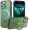 PuyaTeya Handyhülle für iPhone 13 pro Hülle,[mit Unsichtbarem Ständer ][mit MagSafe] Stoßfeste Kratzfeste Schutzhülle Anti-Fingerabdruck [Transluzente Matte] Hülle iPhone 13 pro 6.1 (Dunkel Grün)