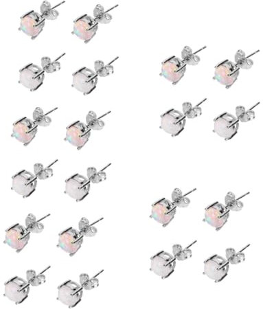 SOIMISS 10 Pares Aretes de ópalo pendientes fiesta pendientes rosa de fiesta de mujer aretes para mujer de ópalo de cobre