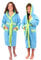 Betz Frottee Kapuzen Kinder Bademantel Dover 100% Baumwolle Größe 158/164 blau/grün