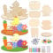 Deepton Ostern Basteln Kinder Set, 6 Stück Hasen und Küken aus Holz zum Bemalen, DIY Osterbasteln mit kindern, Osterhase Deko Bastelset Kinder 3 4 6 8 Jahre Frühling für Bastelzubehör Dekorationen