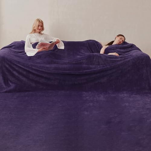 COOVA Übergroße Fleecedecke für King-Size-Bett, 304,8 x 350,5 cm, weich, gemütlich, warm, riesig, extra groß, 25,4 x 30,5 cm, Decke für Bett, Sofa, Couch, Reisen, Camping, Kalifornien, riesige
