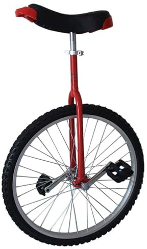 Einrad Erwachsene Trainer Trainer-Einrad for Kinder/Erwachsene, Großes Balance-Einrad, 24 Zoll, Mit Leichtmetallfelge Und Verstellbarem Sitz, Outdoor-Fahrradroller, Bestes Geburtstagsgeschenk(Red)