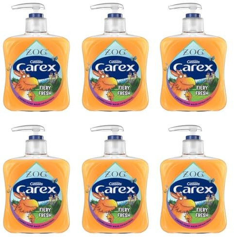 Carex ZOG Fiery Fresh Antibacterial Hand Wash, Clean & Protects Hands, Bulk Buy, Pack of 6 x 250ml