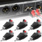 TMRBBesty Adaptador de Cable RCA a Altavoz,Phono RCA Macho a AV,Adaptador De Enchufe Macho RCA,Altavoz Phono Macho a AV,Adaptador de CC para Audio y vídeo y Conector de Potencia para CCTV,6 pcs
