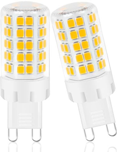 Cinsenten 8W G9 LED Lampe Warmweiß 3000K, Ersatz 60W 80W Halogen Leuchtmittel GU9, Flimmerfrei LED Birne G9 für Deckenleuchten Wandlampen Tischlampen (Warmweiss 3000K 2P)
