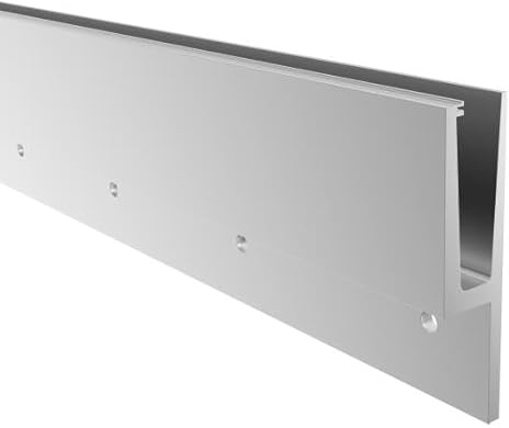 Sellon24® Ganzglasgeländer Profil Y vorgesetzte Wandmontage Aluminium seitlich Schiene Balkon Terrasse Seitenverankerung Geländer natural Wange 12-21,52 mm ALU (Profil Y vorgesetzt NATURAL - 250 cm)